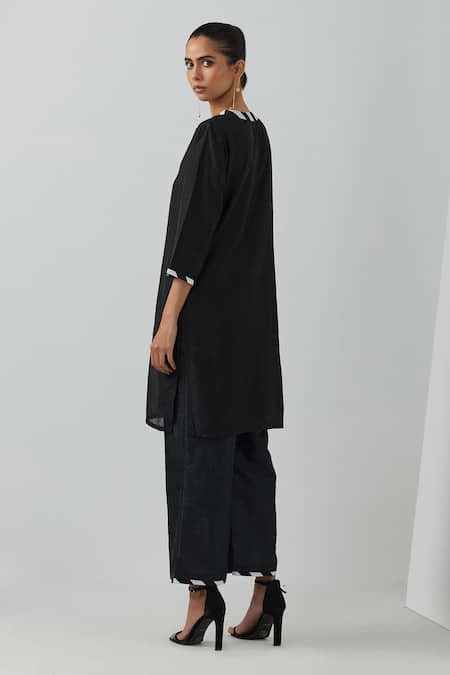 The Indian Cause Chanderi Short Kurta With Palazzo 