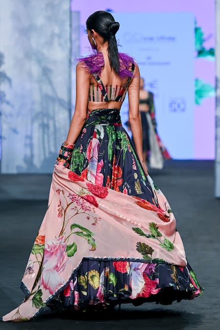 Mahima Mahajan Floral Print Lehenga Blouse Set 