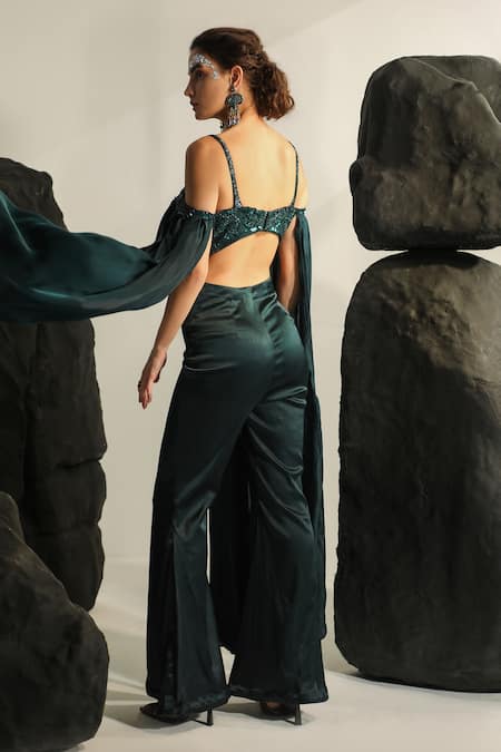 Jade By Ashima Cleodora Hand Embroidered Jumpsuit 