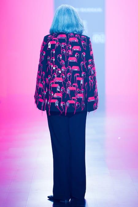 Shahin Mannan Tiny Houses Embroidered Jacket Pant Set 