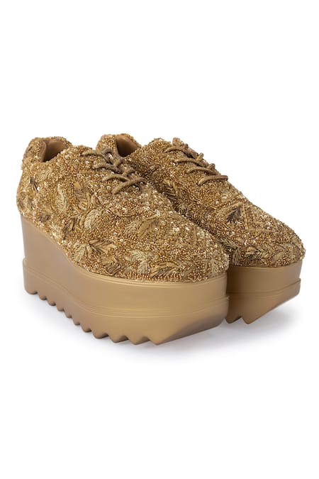 Anaar Gota Embroidered Sneaker Wedges 