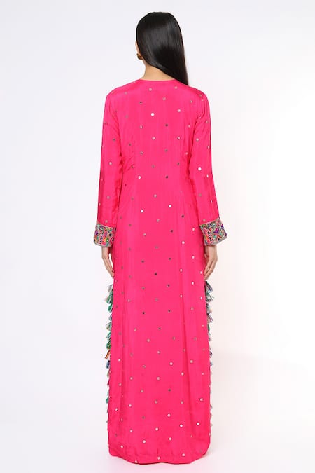 Payal Singhal Silk Yoke Embroidered Kaftan 