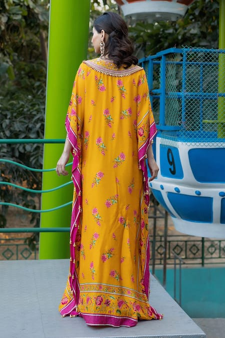 Irrau By Samir Mantri Flower Print Kaftan 