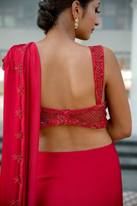 Yellow Hand Cut Mirror Border Sari Set | Vvani by Vani Vats – KYNAH
