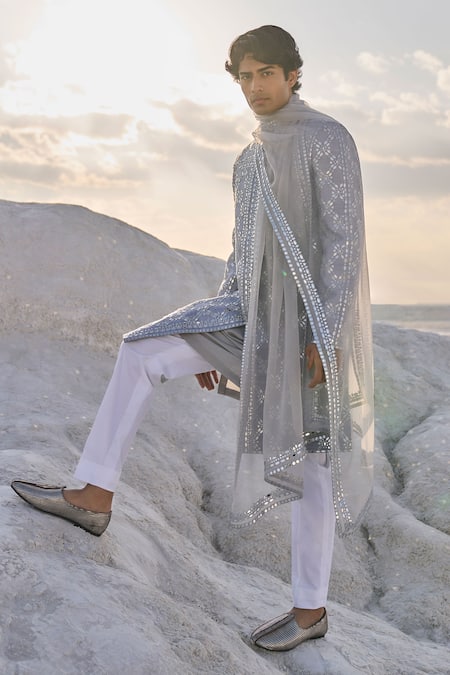 Seema Gujral Mirror Embellished Sherwani Set 