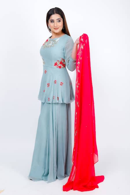 Geetika Jain Cut Dana Hand Embroidered Kurta Set 