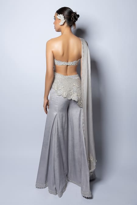 Disha Patil Hand Embroidered Drape & Pant Set 