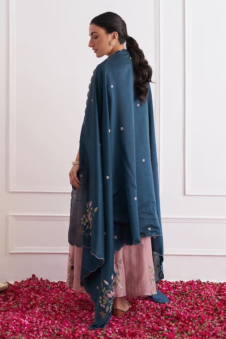 Shop Shipraa Grover Purple Cotton Embroidery Round Neck Nadira Anarkali Set at Aza Fashions Shop_Shipraa Grover_Purple Cotton Embroidery Round Neck Nadira Anarkali Set _at_Aza_Fashions