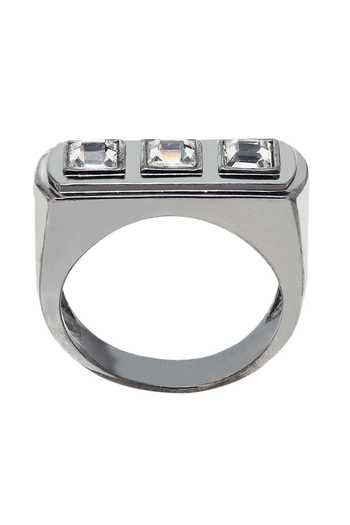 Shop ESME White Stones Embellished Geometric Ring at Aza Fashions Shop_ESME_White Stones Embellished Geometric Ring _at_Aza_Fashions