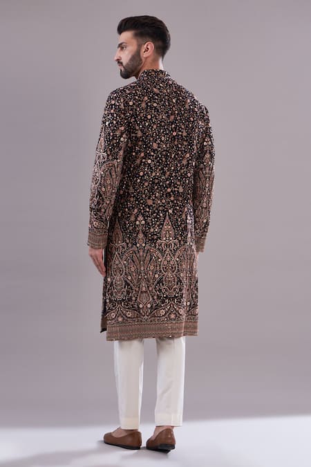 Kasbah Intricate Floral Vine Thread Embroidered Kurta Set 