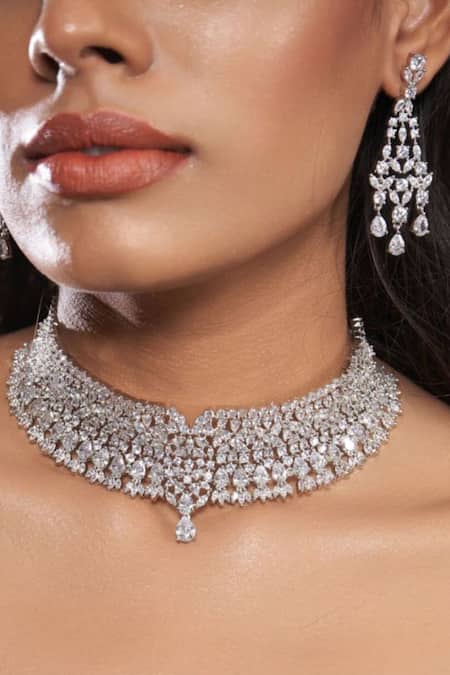 Mozaati Naina Stone Embellished Layered Necklace 