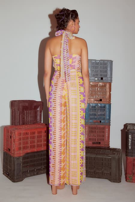 Nirmooha Geometric Print Jumpsuit 