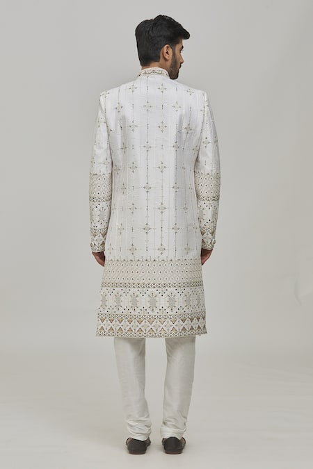 Arihant Rai Sinha Thread Embroidered Sherwani Set 