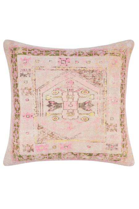 Shop Orna Multi Color Cotton Digital Print Patola Cushion Cover - Set Of 2 at Aza Fashions Shop_Orna_Multi Color Cotton Digital Print Patola Cushion Cover - Set Of 2_at_Aza_Fashions