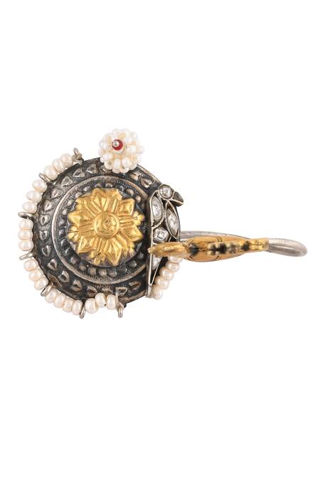 Ajooni Jewels Bird Carved Handcrafted Ring 