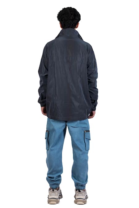 Shop_Theorem_Gray Polyester Reflective Utility Jacket _at_Aza_Fashions