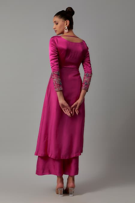 The Aarya Glass Beads Sequin Embroidered Kurta Set 