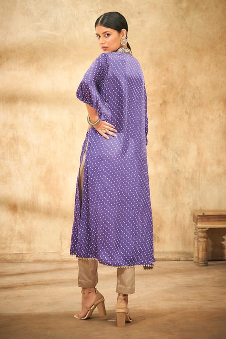 Aditi Somani Bandhani Pattern Balloon Sleeve Tunic 