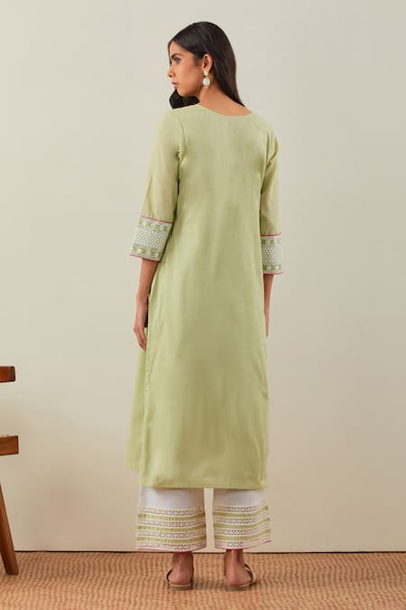 The Indian Cause Rooh Chikankari Embroidered Kurta 