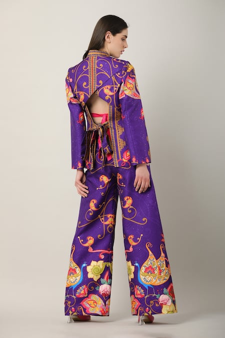 Limerick By Abirr N' Nanki Fern Printed Jacket 