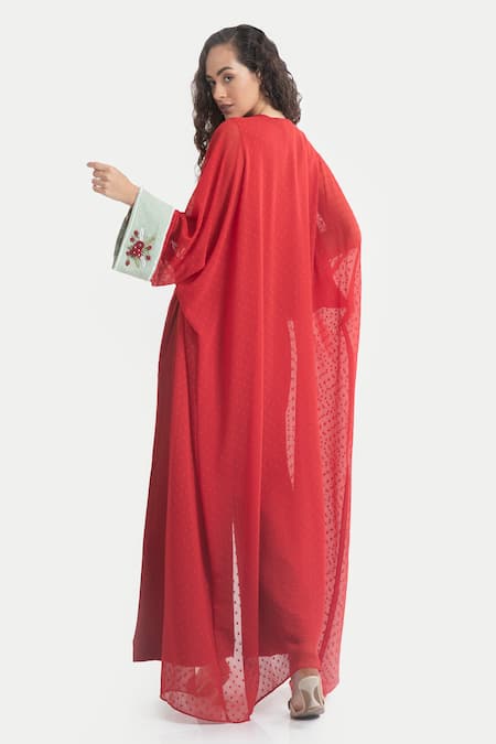 House Of Thl Jasmine V-Neck Gillet Kaftan Set 