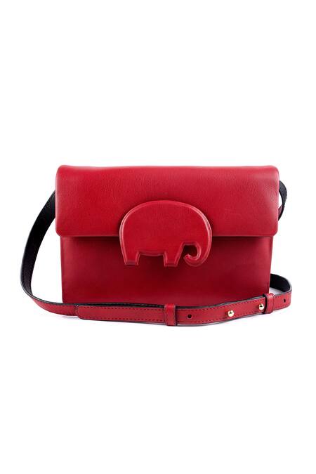 Shop Saurav Ghosh Red Mammoth Rectangle Bag at Aza Fashions Shop_Saurav Ghosh_Red Mammoth Rectangle Bag_at_Aza_Fashions