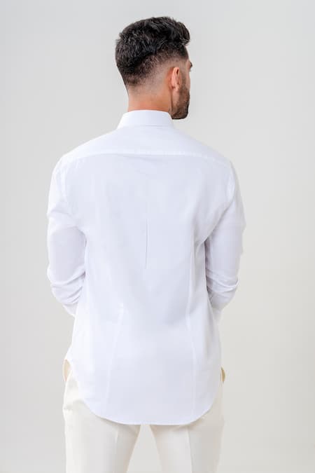 Amrit Dawani Leapard Motif Hand Painted Shirt 