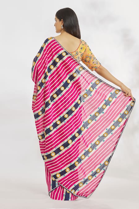 Paksh Hand Embroidered Blouse & Saree Set 