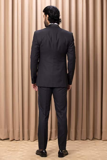 Oscar Jacobson Denz Wool Tuxedo Trousers Black at CareOfCarl.com