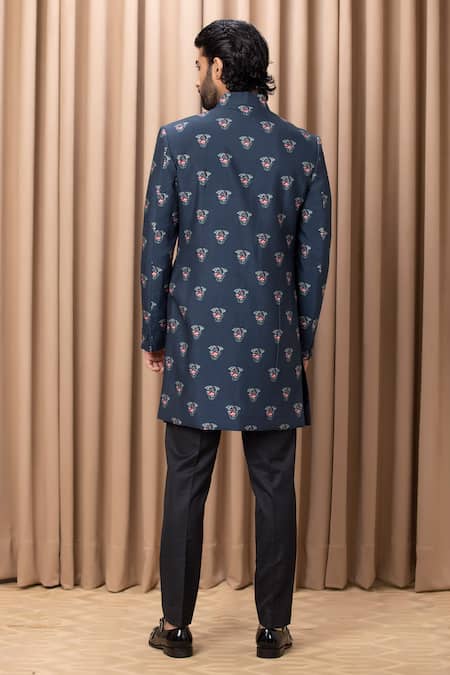 Ankit V Kapoor Noor Floral Print Jacket Kurta With Trouser Set 