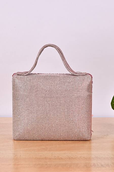 Shop_Soniya G_Pink Embellished Sequin Clutch _at_Aza_Fashions
