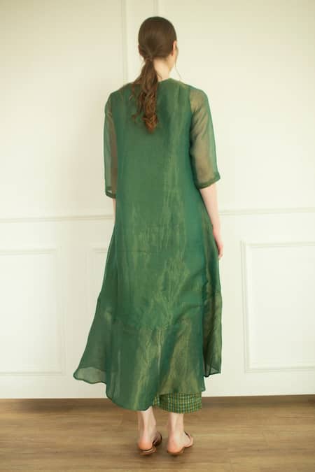 Oja Embroidered Asymmetrical Tunic & Pant 