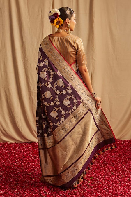 Paaprika Kadhua Handwoven Banarasi Saree 