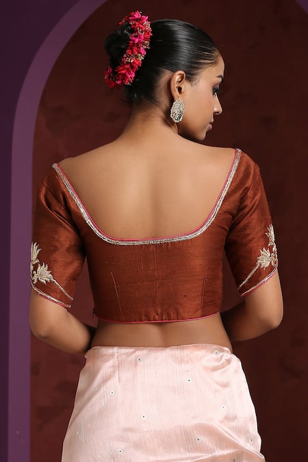 Weaver Story Lotus Hand Embroidered Blouse 