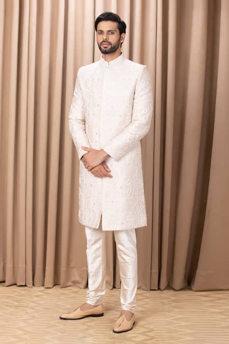 Ankit V Kapoor Zahid Thread Embroidered Sherwani Set 