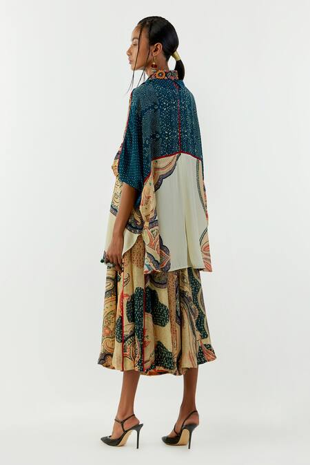 Shop Aseem Kapoor White Crepe Zari, Embroidery Mandala Printed Shirt And Culotte Trouser Set at Aza Fashions Shop_Aseem Kapoor_White Crepe Zari, Embroidery Mandala Printed Shirt And Culotte Trouser Set_at_Aza_Fashions