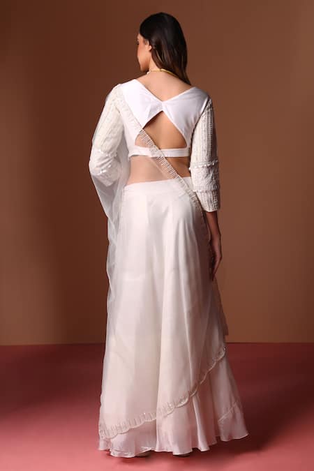 Soha By Harleen And Sona Silk Crystal Embellished Blouse Lehenga Set 