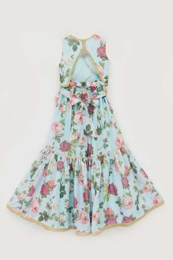 FAYON KIDS Floral Print Sharara Set 