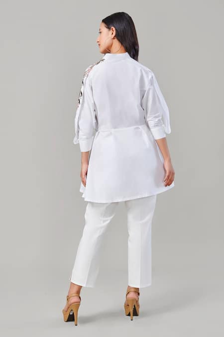 EK Dhaaga Embroidered Balloon Sleeve Shirt 