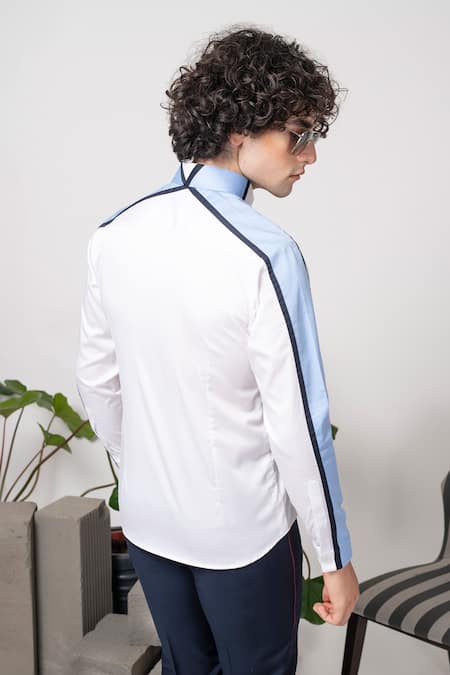 Shop_Abkasa_White 100% Cotton Derby Embroidered Shirt _at_Aza_Fashions