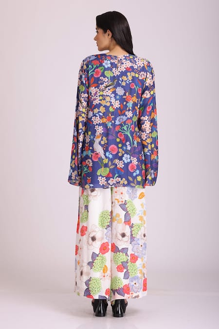 Alpona Designs By Soham Acharya Floral Print Tunic & Pant Set 
