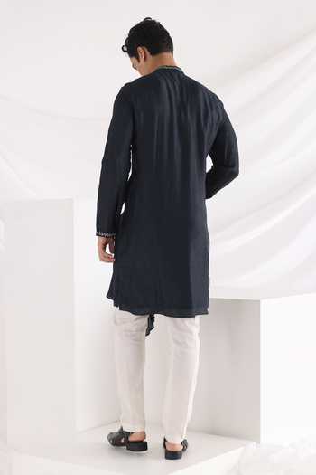 Smriti By Anju Agarwal Embroidered Mandarin Collar Kurta Set