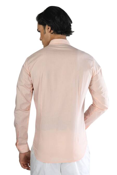 Rohit Gandhi + Rahul Khanna Handcrafted Pintucked Cotton Shirt 