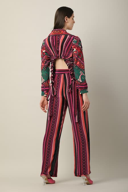 Limerick By Abirr N' Nanki Niro Stripe Print Jacket 