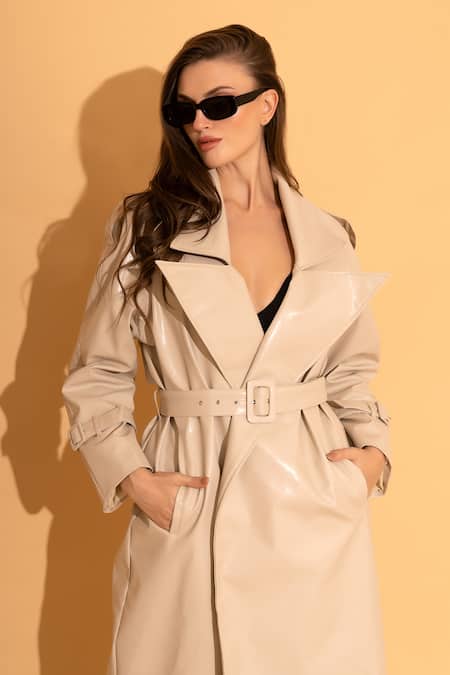Torqadorn Faux Leather Trench  