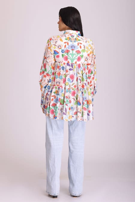 Alpona Designs By Soham Acharya Floral Print Shirt 