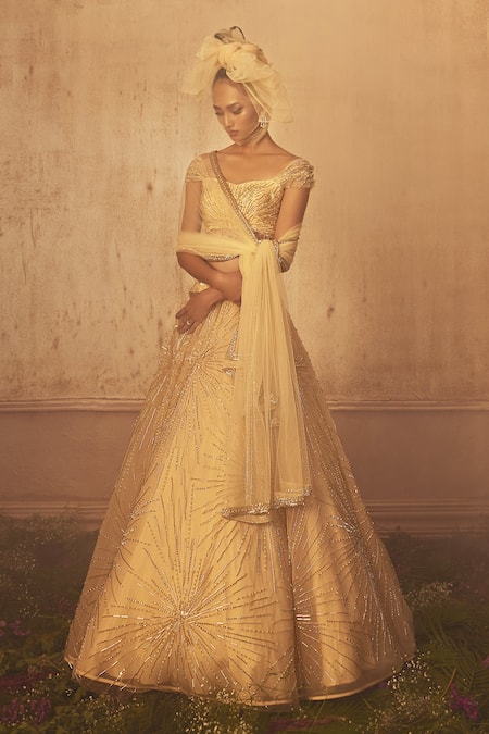 Shivani Awasty Starburst Hand Embroidered Bridal Lehenga Set 