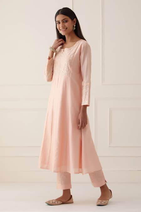 Kamaltaas Yoke Embroidered Anarkali Pant Set 