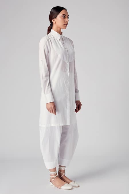 Rajesh Pratap Singh_White Cotton Deega Salwar _Online_at_Aza_Fashions