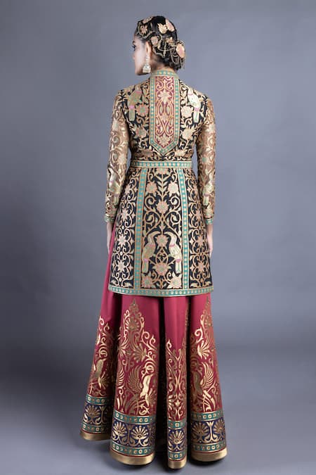Abhishek Gupta Embroidered Jacket & Lehenga Set 